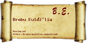 Brebu Eulália névjegykártya